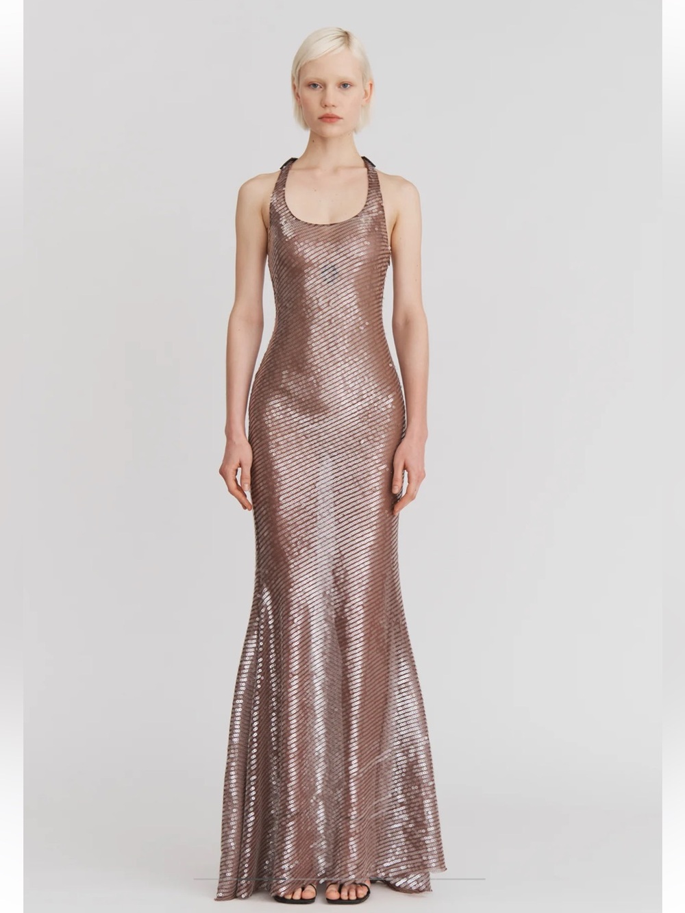 Leather Harness Sequin Dress NWT